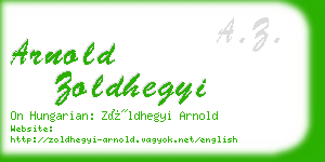 arnold zoldhegyi business card